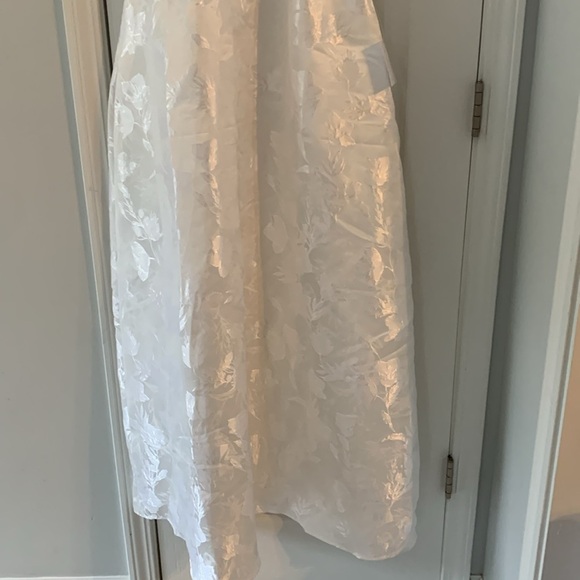 Lulus With Passion White Floral Print Jacquard Sleeveless Maxi Dress size S new - Picture 16 of 16